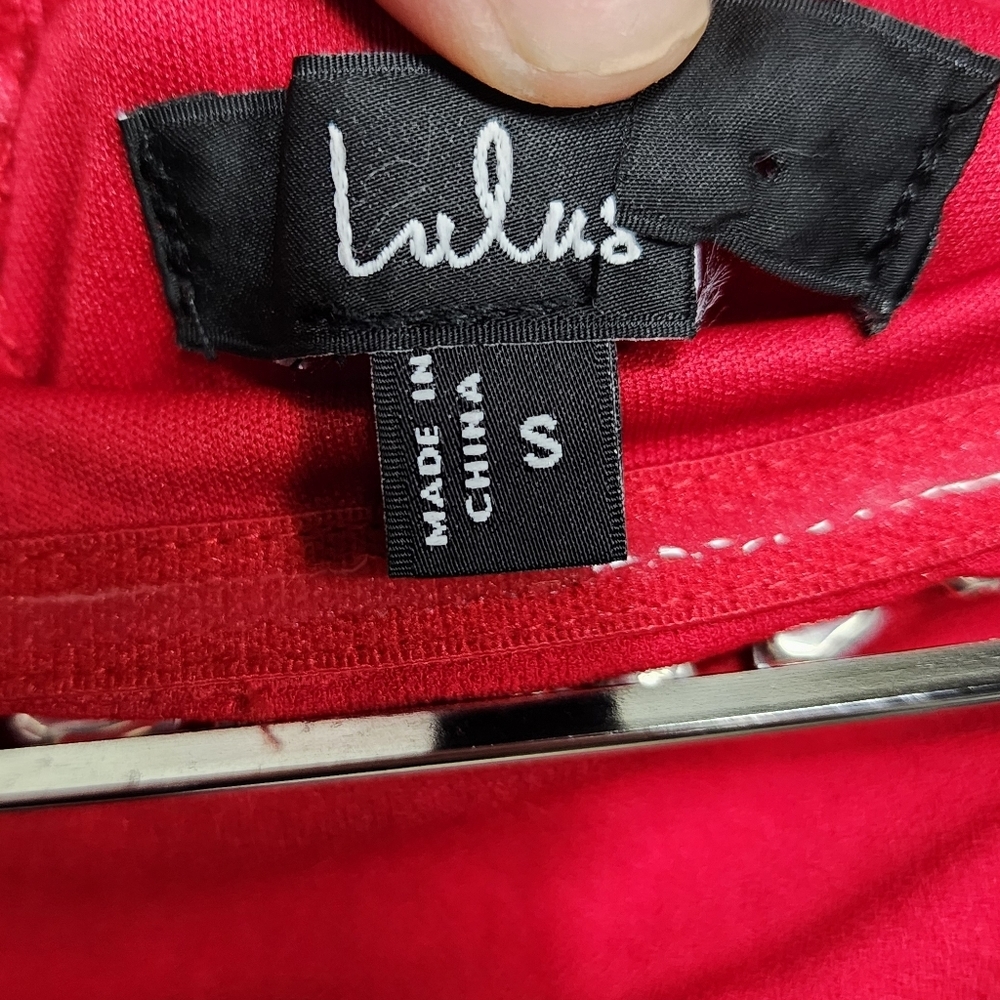 Lulus Lavish Muse Red Rhinestone Strapless Jumpsuit S Wedding Party Prom Evening - Picture 10 of 10